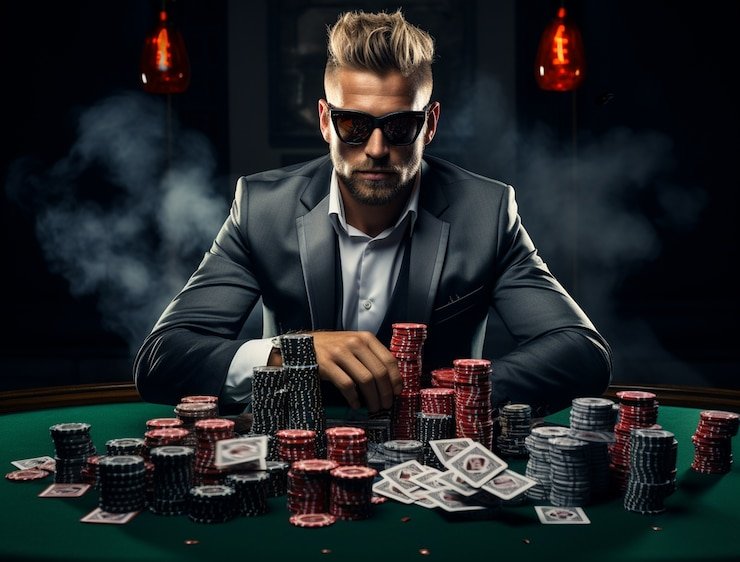 Blackjack table layout with dealer and player positions