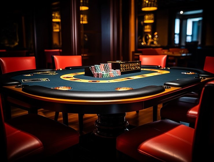 French roulette table layout showing betting cloth with numbered zones and side bets